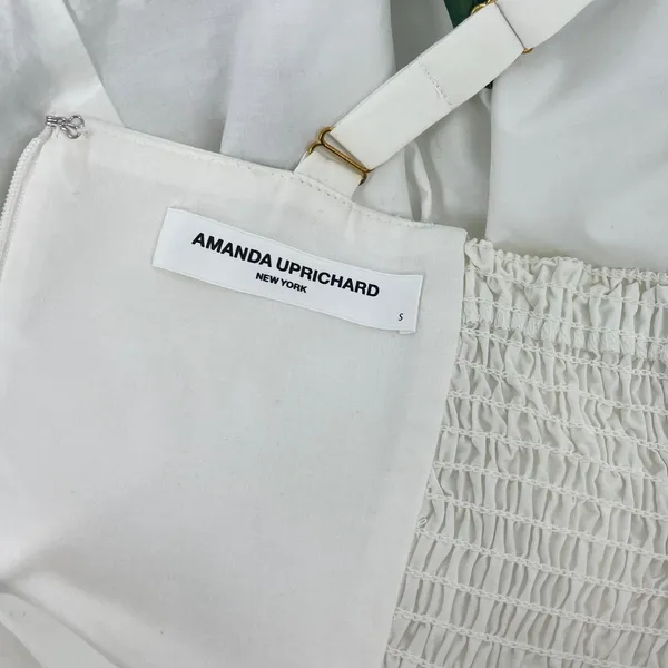 Amanda Uprichard Napoli Lemon Print Cotton Mini Dress White Size‎ S - Image 13