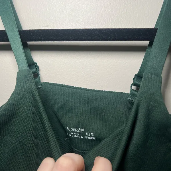 Aerie Superchill Dark Green Padded Bra - Image 3