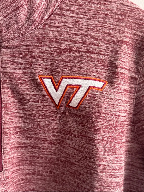 Nike Virginia Tech Hokies Dri-FIT Quarter Zip Pullover Maroon XXL - Image 3