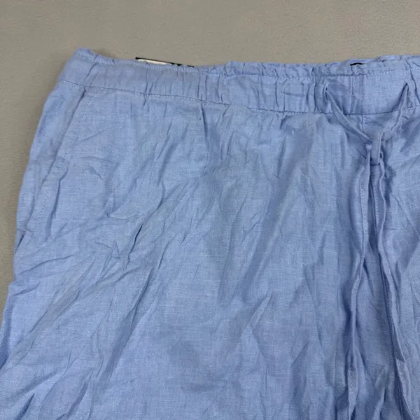 GAP Linen Blend Pull-On Shorts Women’s XXL Light Blue Drawstring NWT - Image 2