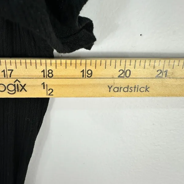 Lulus‎ Black Wrap Maxi Dress Womens Small Flutter Sleeve Minimalist Clean Girl - Image 6