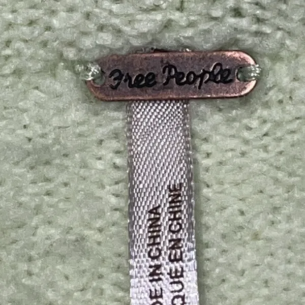 Free People Oversized Open Knit Cardigan Sweater Mint Green Size M/L OB1039497 - Image 9