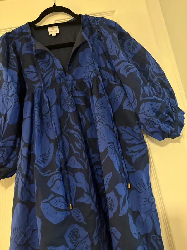 J. Marie Blue Floral Mini Dress - Image 5
