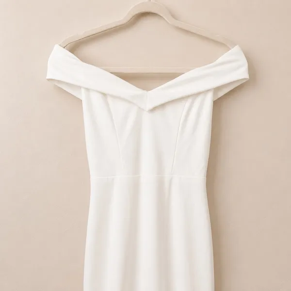 Lulus Luxe Bridal NWOT Arienne White Off-the-Shoulder Mermaid Maxi Wedding Dress - Image 6