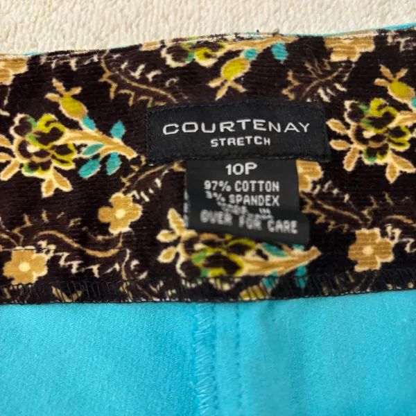 Teal Soft Sea Green Courtenay Corduroys Jeans SZ 10 P Waist 29.5/31 Cotton Soandex - Image 8