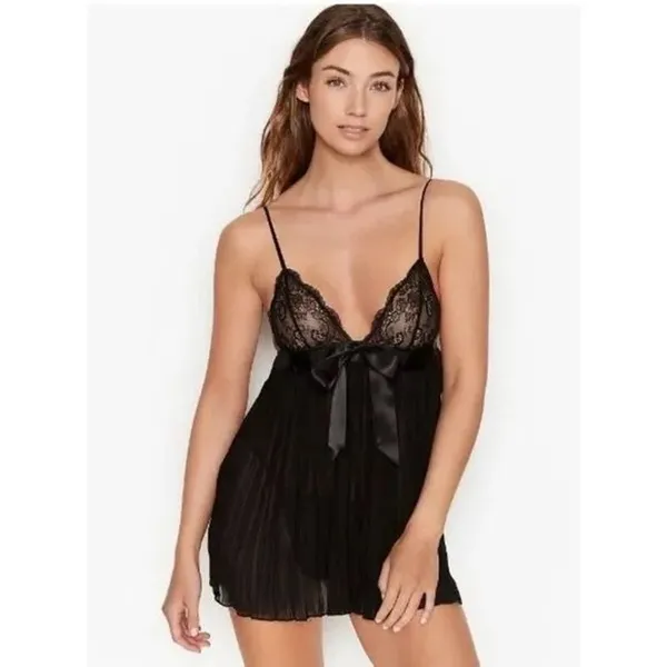 Victoria’s Secret Lace Pleated Babydoll Nighty size Medium - Image 7