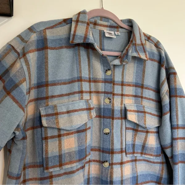 Ford Blue Official Licensed Product Bronco Button Front Flannel‎ Shirt XL - Image 3