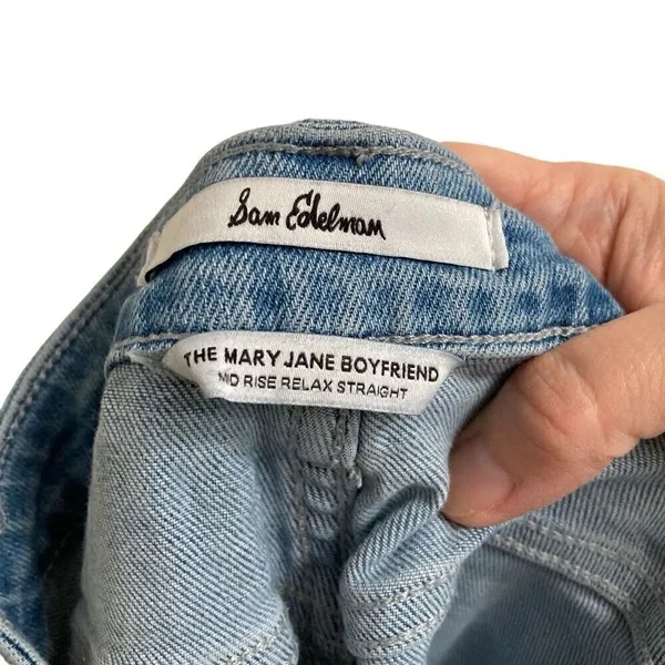 Sam Edelman The Mary Jane Boyfriend Button fly Straight Denim Jeans Womens 30 ￼‎ - Image 6