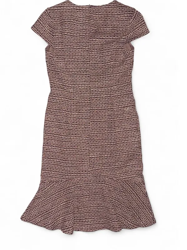 Grace Karin Pink Tweed Fit & Flare Dress - Image 2