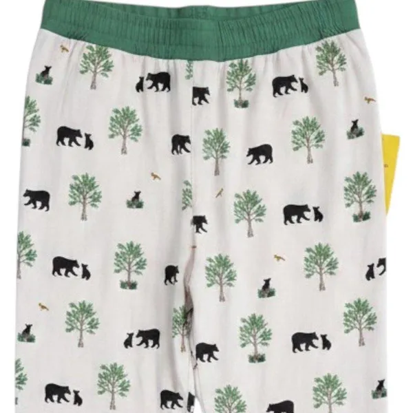 Wildflower Baby Pajama Pants Bamboo Viscose Spandex Bear Tree Print XL - Image 3