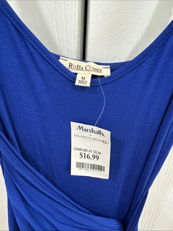 Blue Knot-Front Sleeveless Dress - Unbranded - Image 3