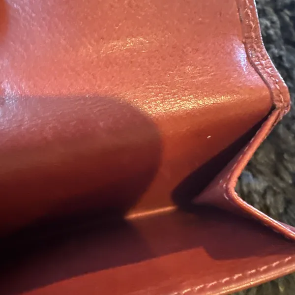 red Coach leather bifold wallet. - Image 6