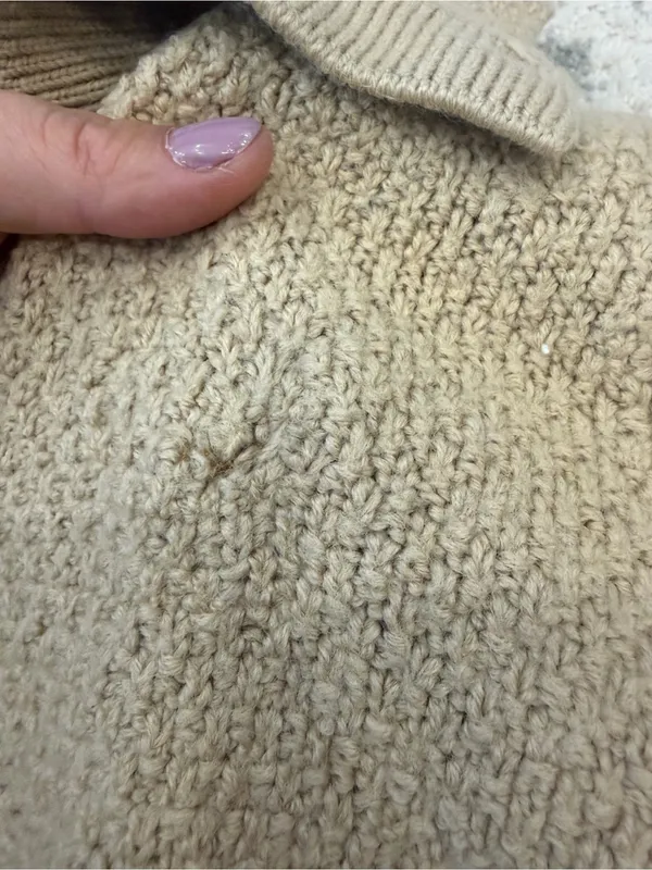 Patagonia Merino Sweater Coat XS Tan 100% Merino Wool Style 50460 - Image 6