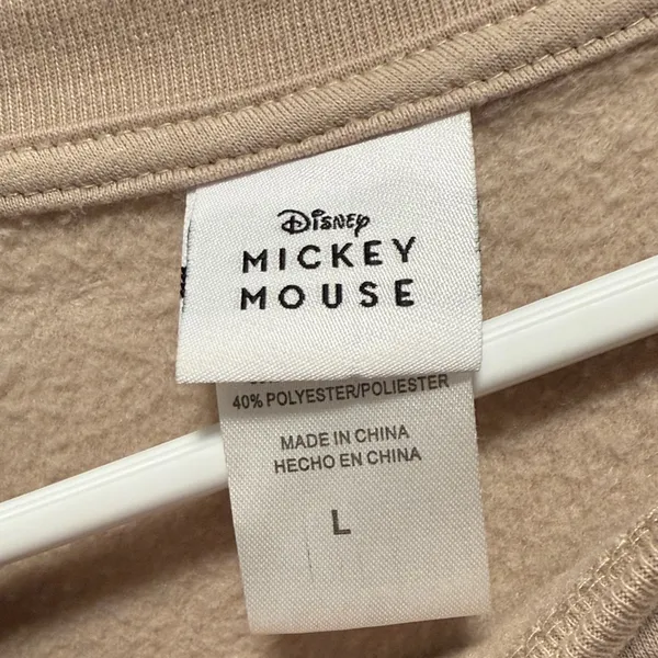 EUC Disney Mickey & Minnie Mouse Tan Sweatshirt - Image 2