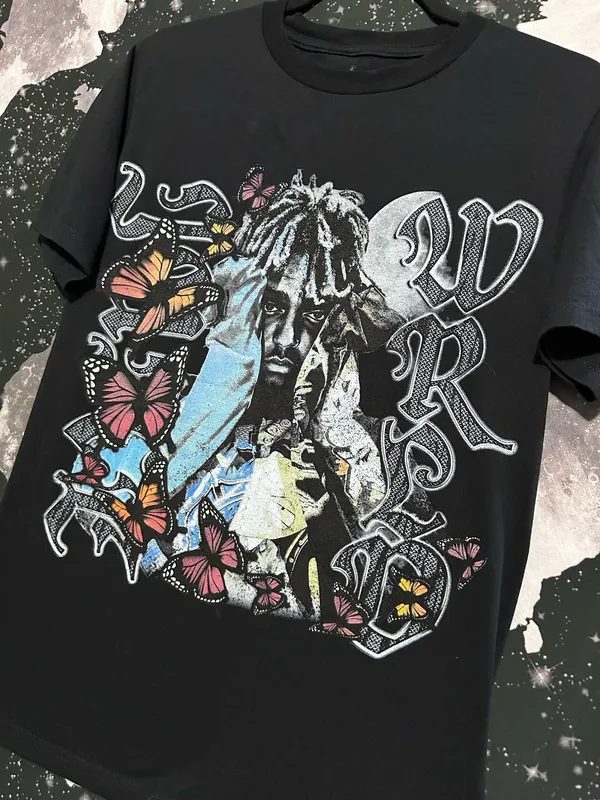 Juice Wrld 999 Club Rapper Butterfly Shirt - Image 2