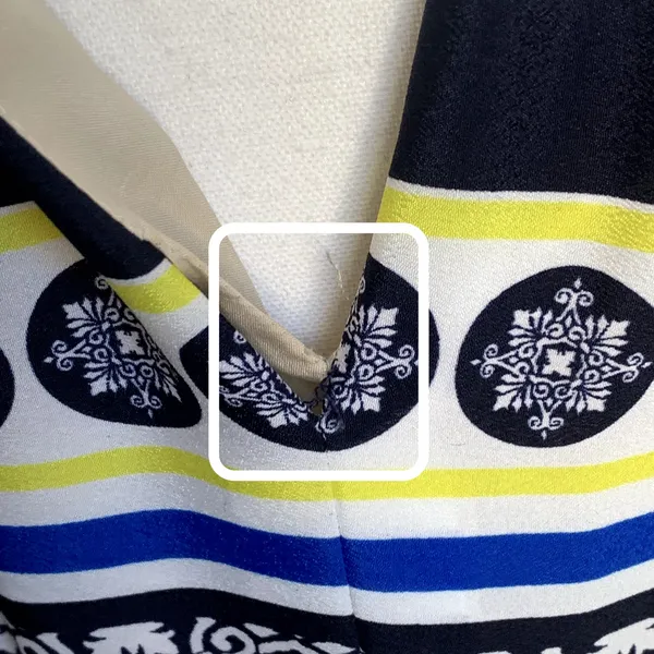 Eliza J Geometric Scarf Print Sleeveless Maxi Dress‎ in Blue/Yellow - Image 12
