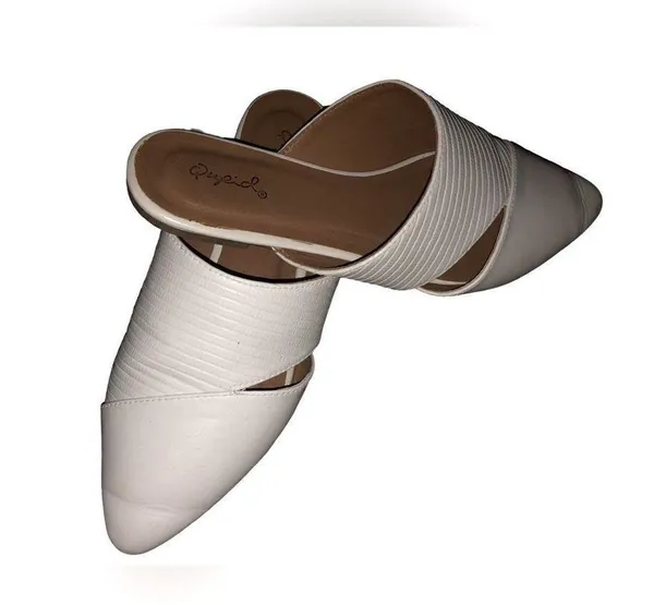 Quipid white mules size 7 White - Image 2