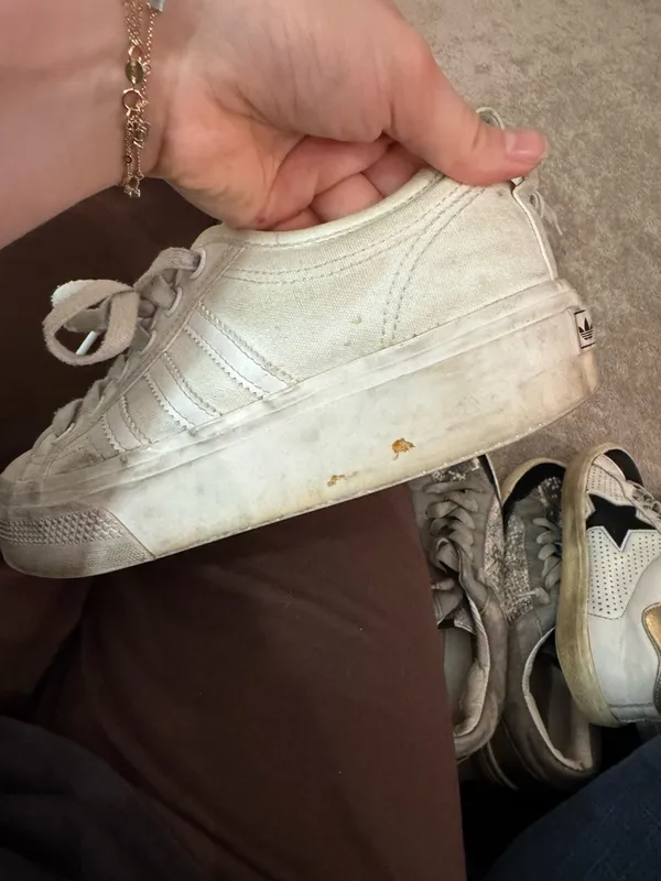 adidas Off-White Platform Lace-Up Sneakers - Image 7