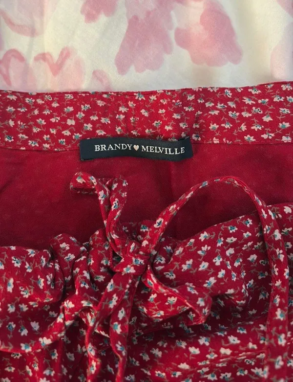 Brandy Melville Mini Red Skirt - Image 3