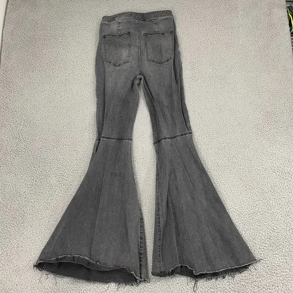 Free People Just Float on Flare Jeans‎ Women 28 Gray Boho Hippie High Rise - Image 7
