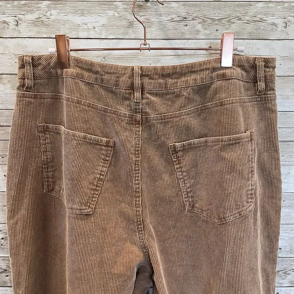Flying Tomato‎ Womens L Pants Corduroy Jeans Tan Brown Ultra Wide Leg Boho - Image 9
