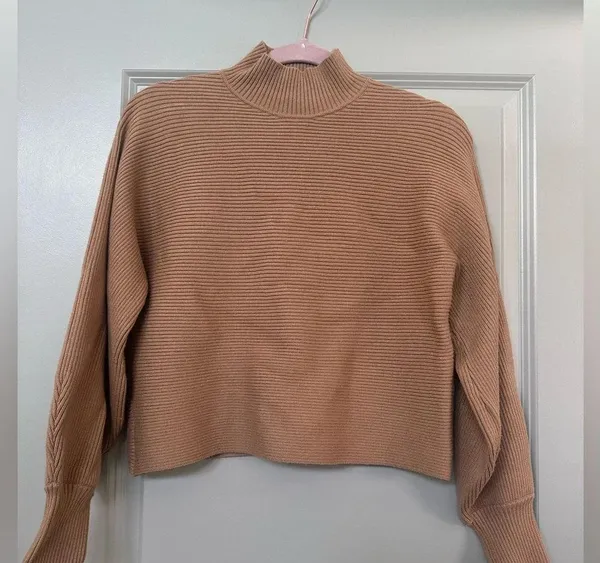 Zara Ottoman Ribbed Tan Sweater - Image 6
