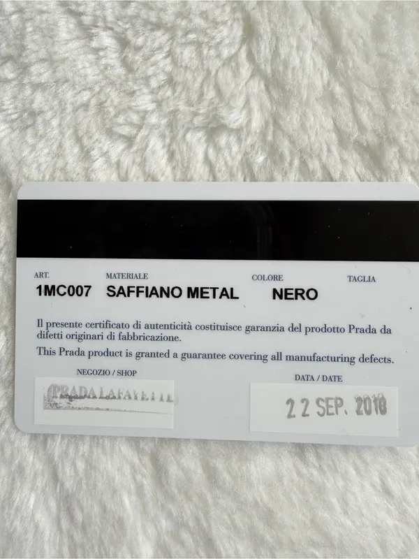 Prada Black Saffiano Leather ID Badge Holder - Image 7
