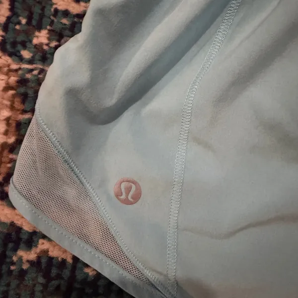 lululemon athletica light blue women’s athletic shorts - Image 3