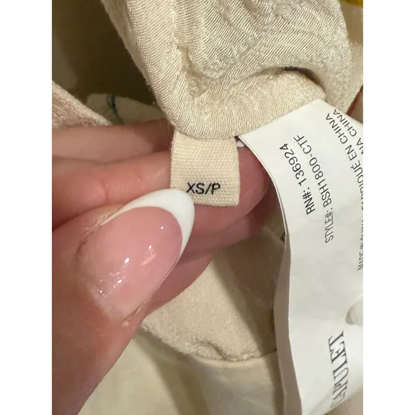 Capulet Cream‎ Floral Tie Front Long Sleeve Bodysuit V-Neck BSH1800-CTF XS - Image 5