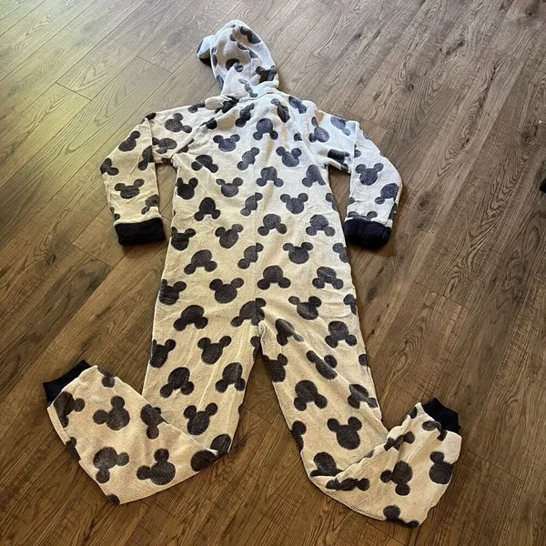 Disney Women’s Pyjama Jumpsuit Small Jogger‎ Hooded Mickey One Piece - Image 2