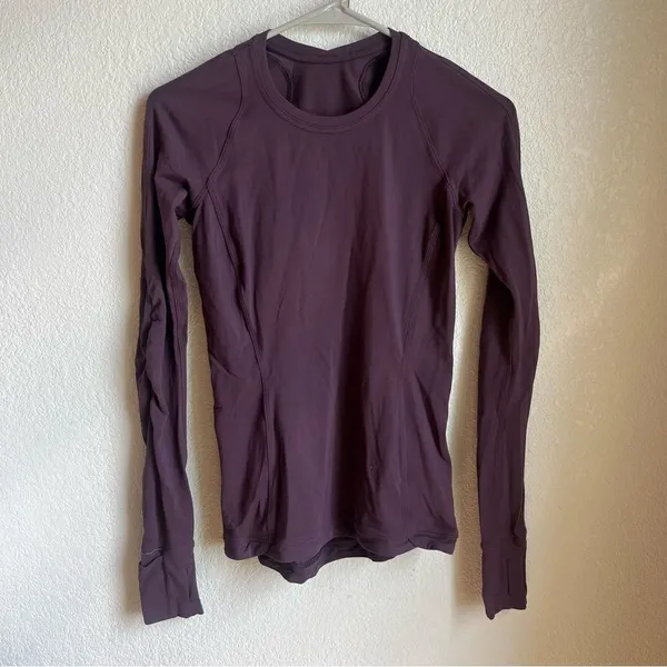 Lululemon Runderful Long Sleeve Black Cherry - Image 4