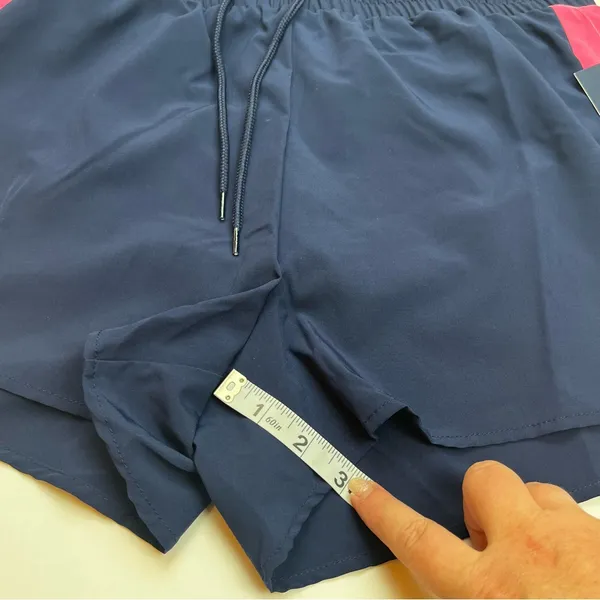 Crown & Ivy Crown Lounge Shorts Womens Size Medium Blue‎ Pink Lined Athletic NEW - Image 7