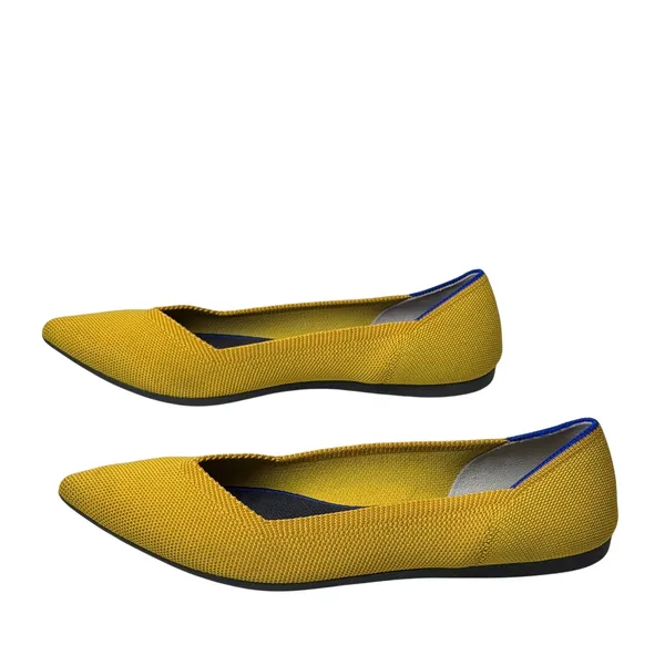 Rothys The Point‎ Ballet Flats Womens 9.5 Marigold Yellow Knit Comfort Slip On - Image 3