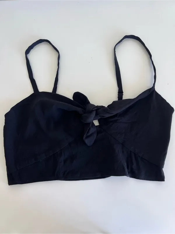 Intimately Free People All Mine Bralette Front Knot Tie Black - Image 7