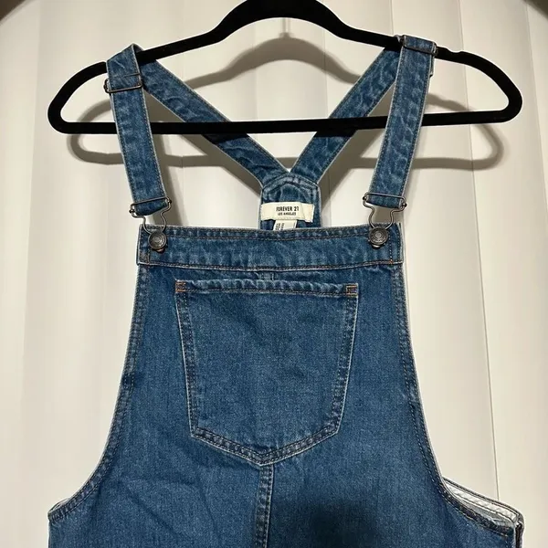 Forever 21 denim jean overall skirt - Image 4