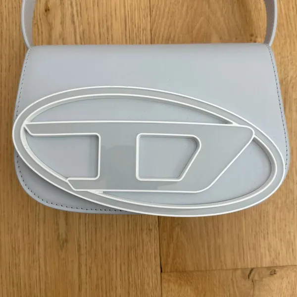 Diesel Leather Bag 1DR Size Regular Gray White - Image 2