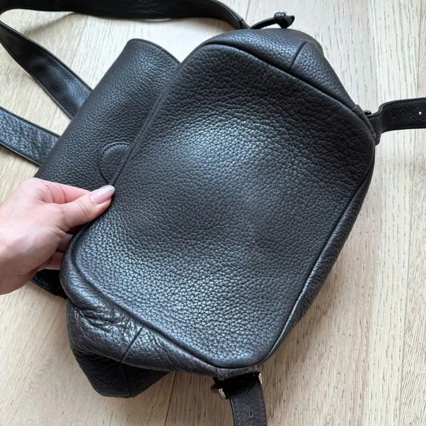 Vintage Eddie Bauer Brown Leather Rucksack Backpack - Image 8