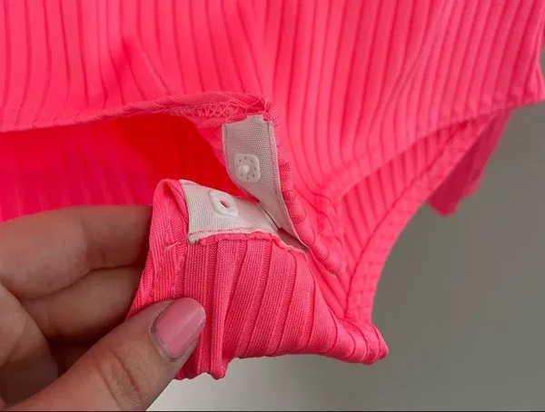 Neon Pink Bodysuit Size M - Image 6
