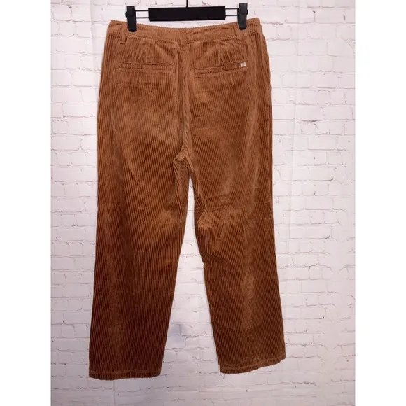 Brixton Brown Victory Corduroy Straight Leg Pants 27 Wide Wale Trousers Caramel - Image 5