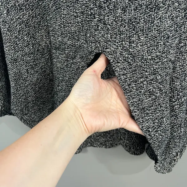 Free People Sweater Womens S Black Good Linen Blend Marled Open Back Dolman - Image 4