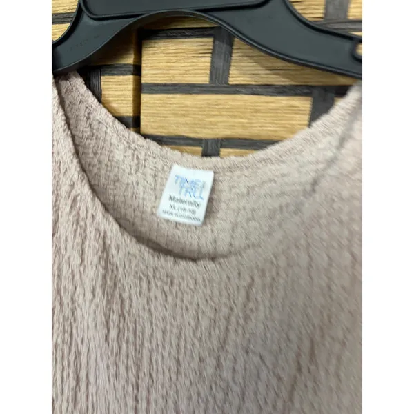 Time‎ And Tru Tan Textured Midi Dress Maternity Size XL - Image 6
