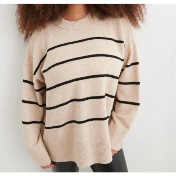 ✨American Eagle Aerie Unreal Sz Small Sweater Striped (Flawed)✨ - Image 2