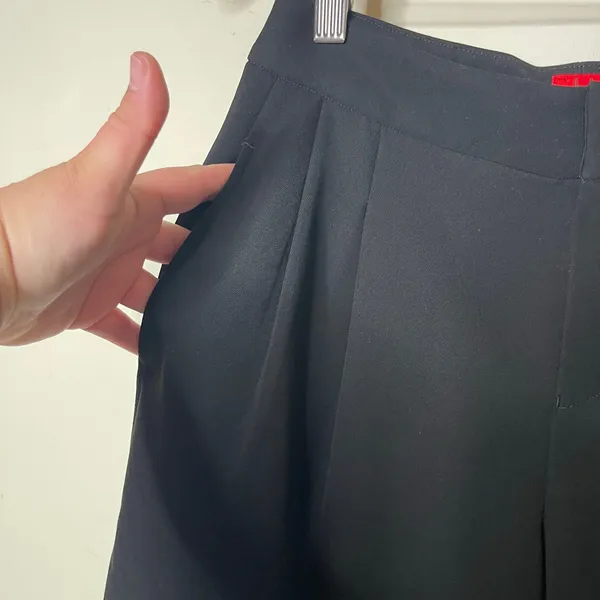 HaaT Issey Miyake black high waist wide leg crop trousers sz 1 US XS - Image 9