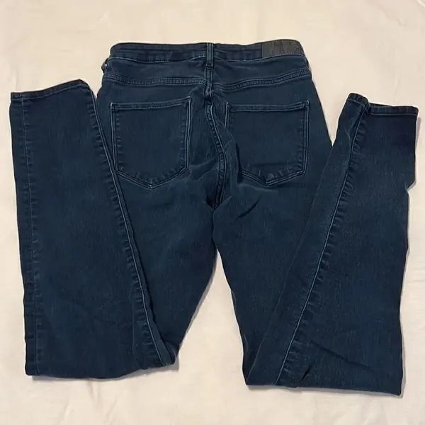 H&M size 29 dark blue denim high waist stretch jeggings EUC - Image 3