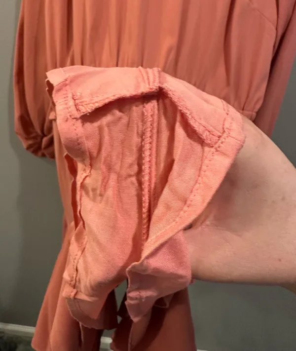 Perfectly Priscilla Pinky Ruffle Skirt Long Sleeve Romper - Image 3