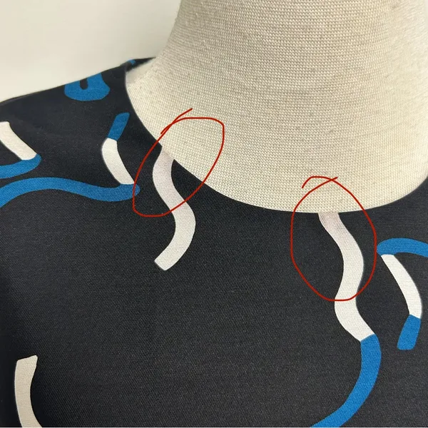 Diane Von Furstenberg Black Blue Ivory Sleeveless Scottie Wool Silk Top Medium - Image 11