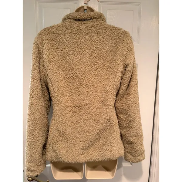 Patagonia Los Gatos Teddy Fleece Zip Jacket Tan Beige 25210 Women Small - Image 3