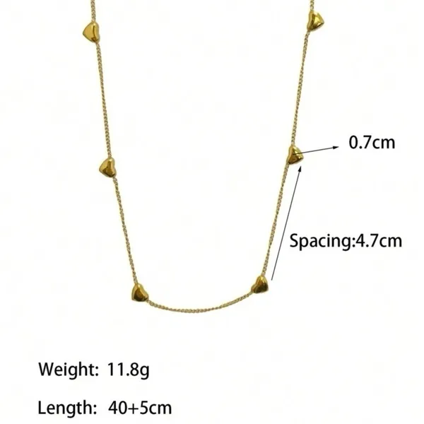 1pc Golden French Style STAINLESS STEEL WATERPROOF Necklace - Image 3