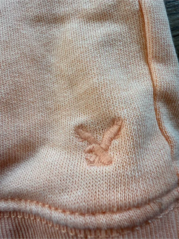 American Eagle Outfitters Women's Crewneck Pullover Sweatshirt in Pale Peach M - Image 4