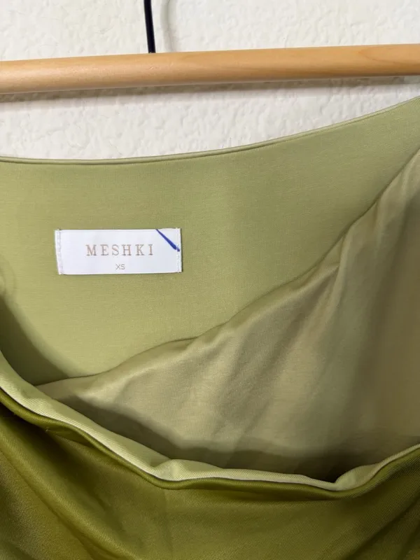 Meshki Bronwyn Slinky Maxi Skirt Gradient Ombre Green Womens Size XS‎ - Image 7